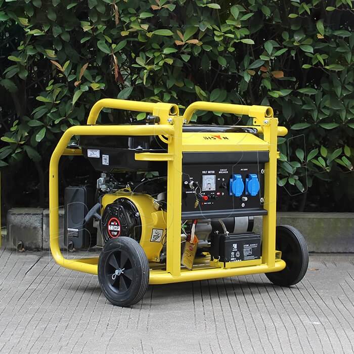 Electric Start Gasoline Generator With Wheels And Handles