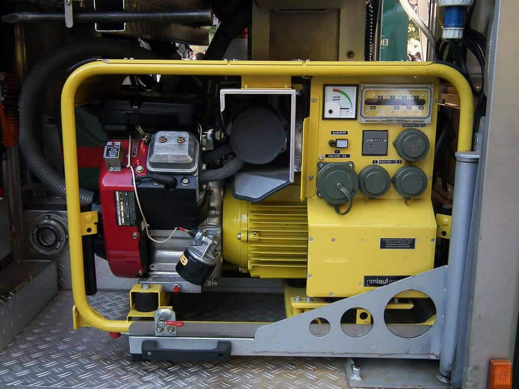 generator placed on put on