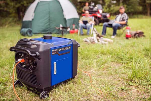generator on side while camping